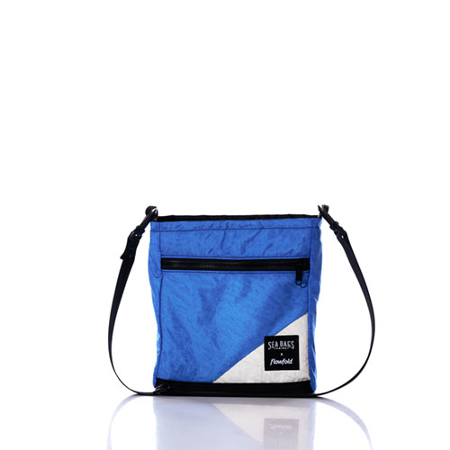 Vintage Blue and White Small Voyager Crew Crossbody