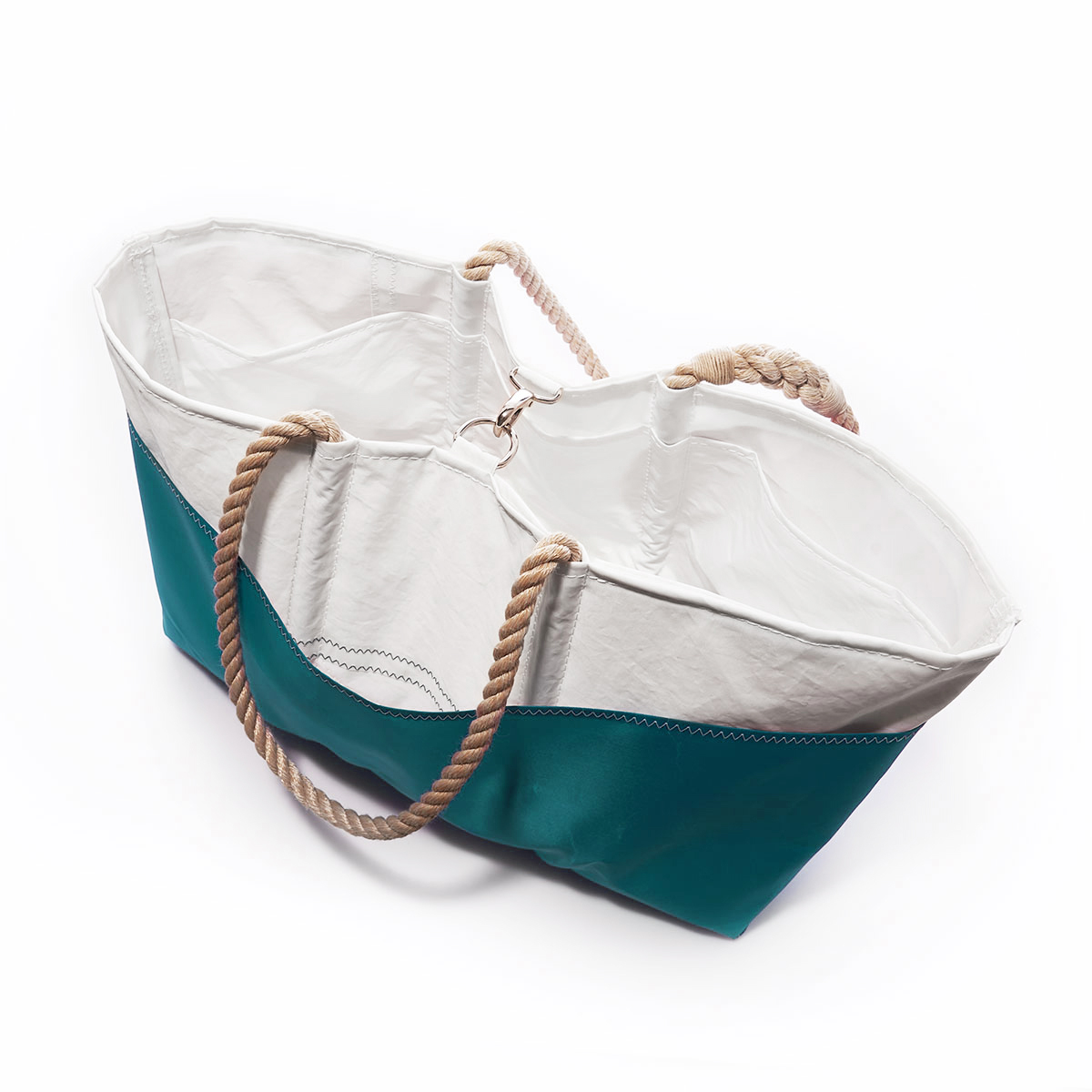 Vintage Green and Blue Ogunquit Beach Tote