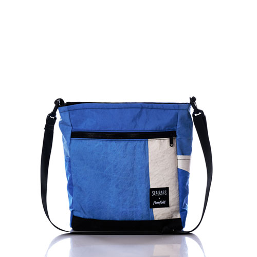 Vintage Blue and White Medium Voyager Crew Crossbody