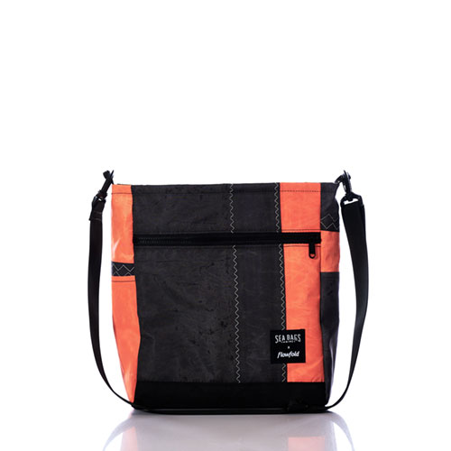 Vintage Orange and Black Medium Voyager Crossbody