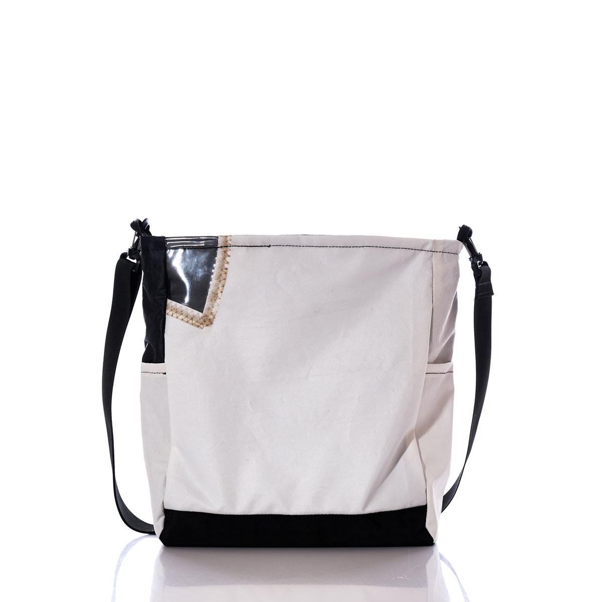 Vintage Black and White Medium Voyager Crew Crossbody