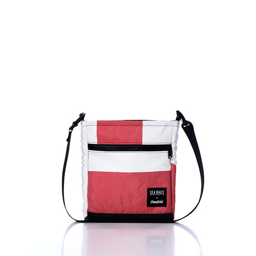 Vintage Red and White Small Voyager Crew Crossbody