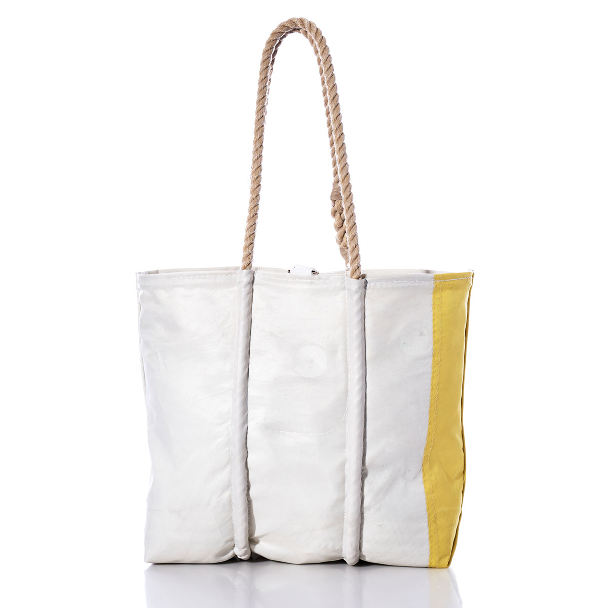 Vintage Yellow and White Medium Tote