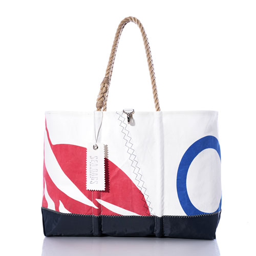 Vintage Red Graphic Ogunquit Beach Tote