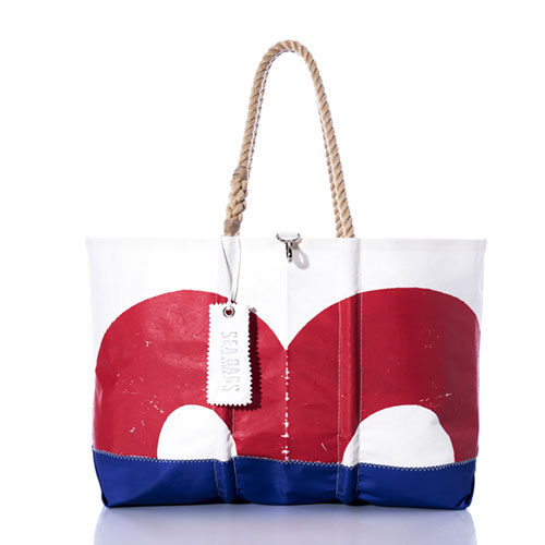 Vintage Red 3 Ogunquit Beach Tote