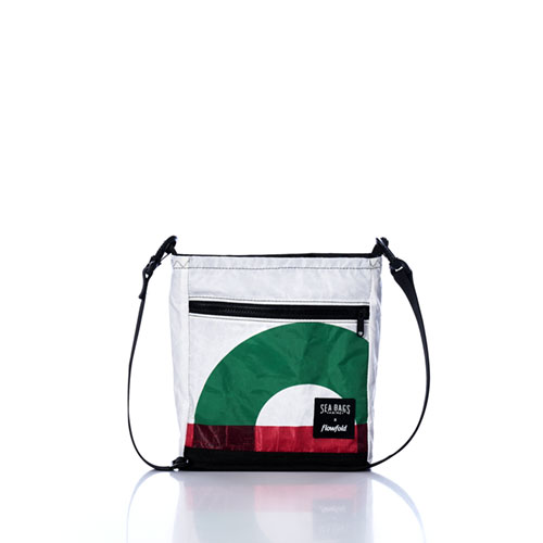 Vintage Green and Red Small Voyager Crew Crossbody