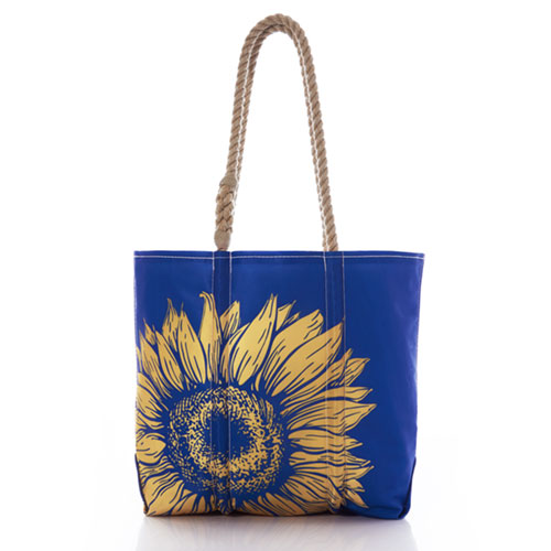 Zip Top Sunflower Medium Tote