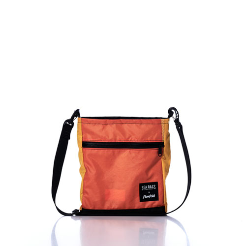 Vintage Orange and Yellow Small Voyager Crew Crossbody