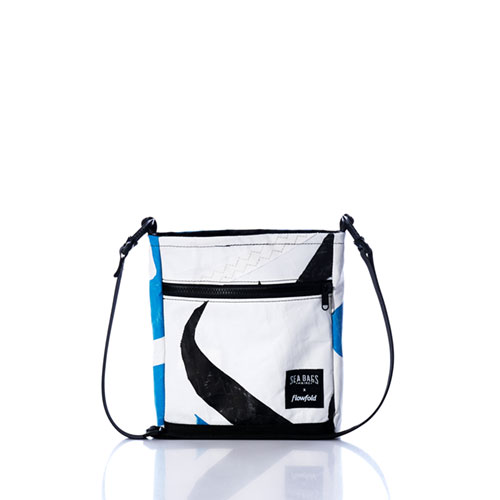Vintage Blue and Black Small Voyager Crew Crossbody