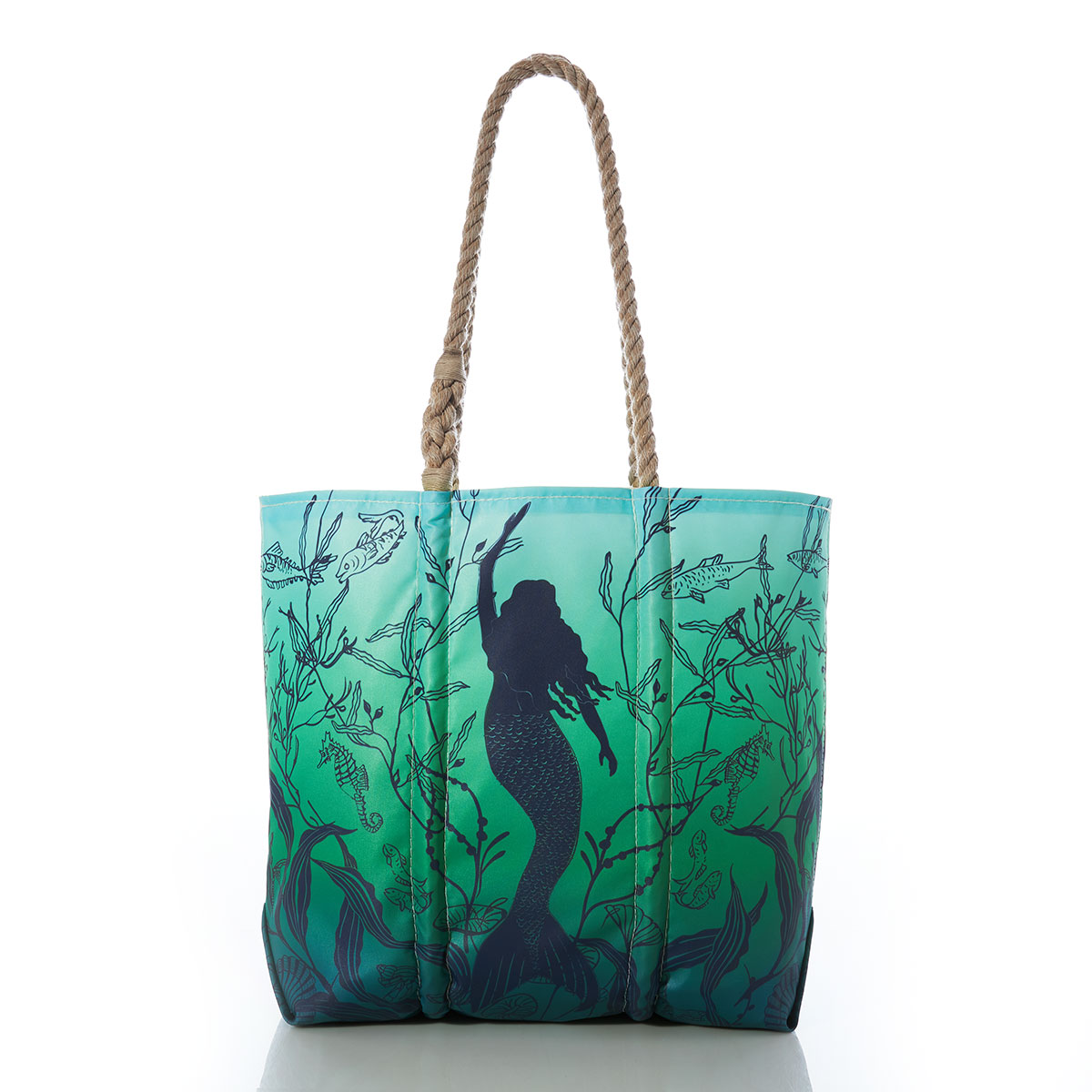 Personalized Girls Mermaid Tote Bag For Pool Beach