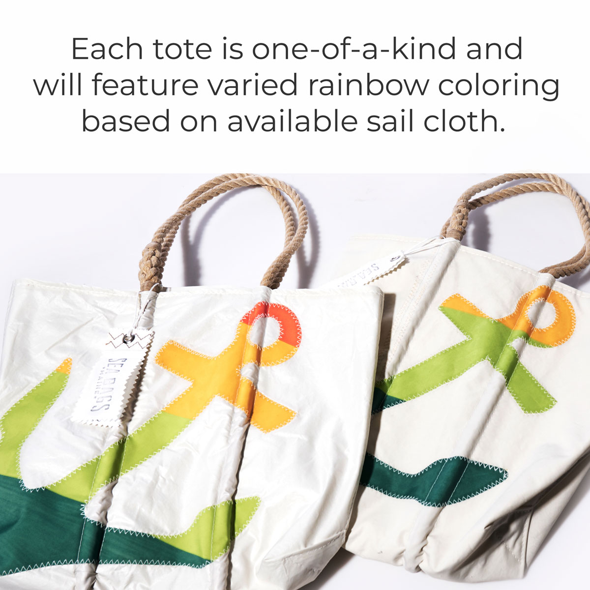 Rainbow Anchor Medium Tote Yellow/Green