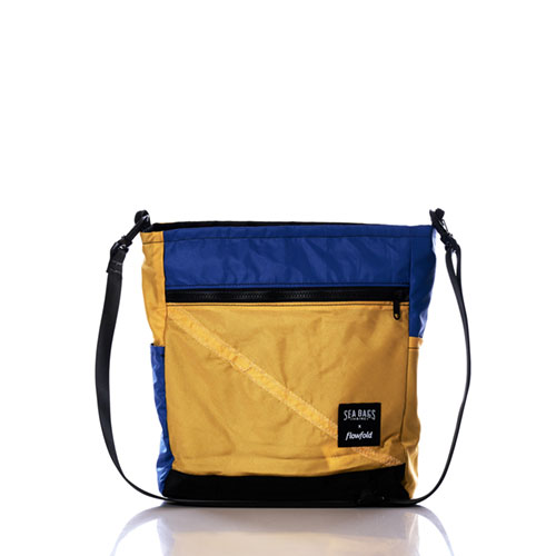Vintage Yellow and Blue Medium Voyager Crew Crossbody