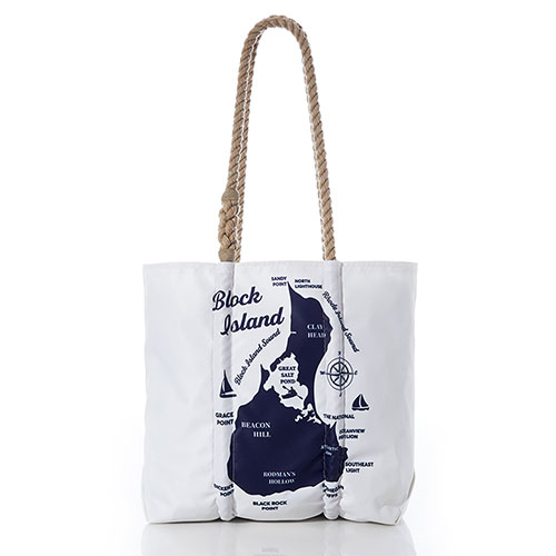 Block Island Map Tote