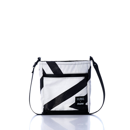 Vintage Black and White Small Voyager Crew Crossbody