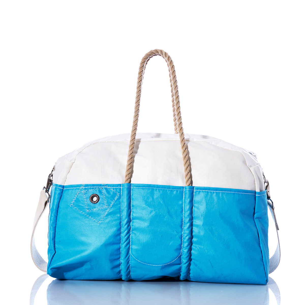 Vintage Blue and White Weekender